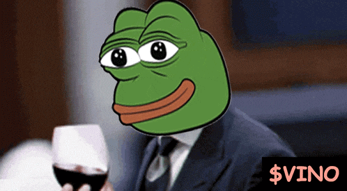 a frog in a suit holding a glass of wine