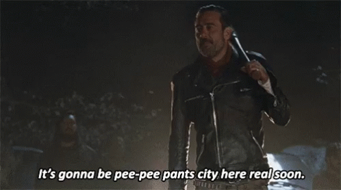 Negan The Walking Dead GIF - Negan The Walking Dead Pee Pee Pants City GIFs