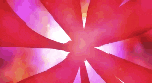 a pink background with a red and white swirl in the middle