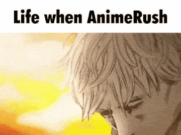 a drawing of a man with the words " life when animerush " above it