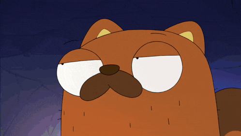 a close up of a cartoon character 's face with its eyes closed