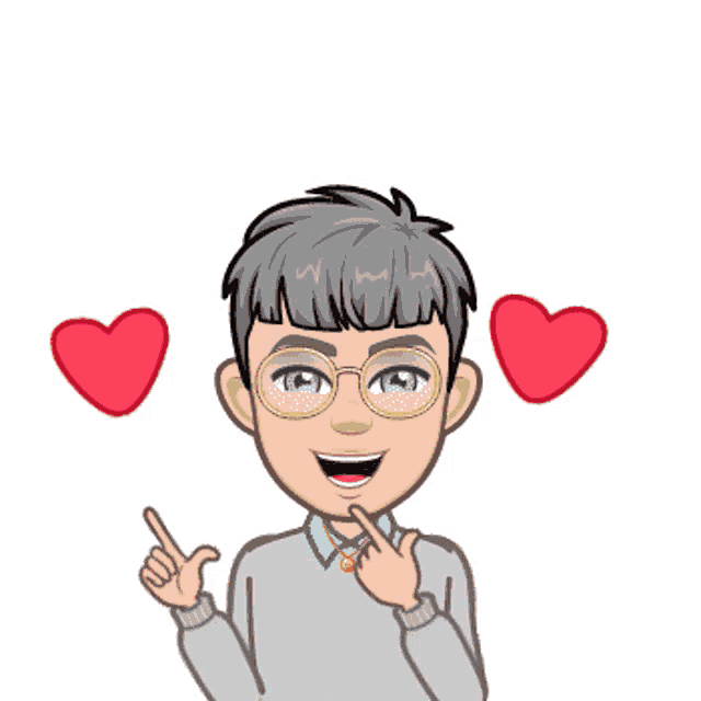 a cartoon of a man with glasses and the words hey honey behind him