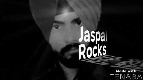 a jr jaspal rocks logo with a man in a turban behind it