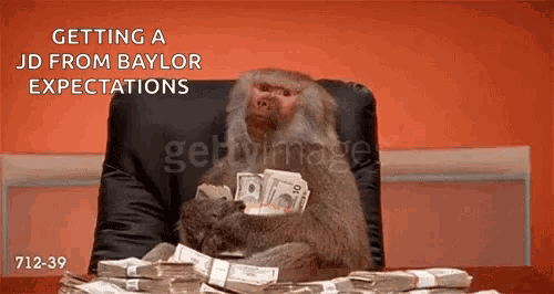 Getting A Jd From Baylor Expectations Monkey GIF - Getting A Jd From Baylor Expectations Monkey Counting Money GIFs