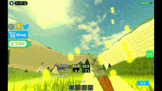 a screenshot of a video game with a lot of money flying around