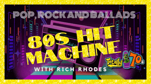 a poster for pop rock and ballads with rich rhodes