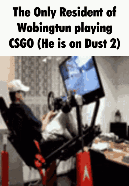 the only resident of wobington is playing csgo
