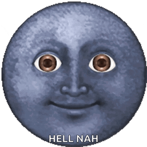 a smiley face with the words hell nah on it