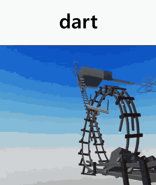 a roller coaster with the word dart on the top