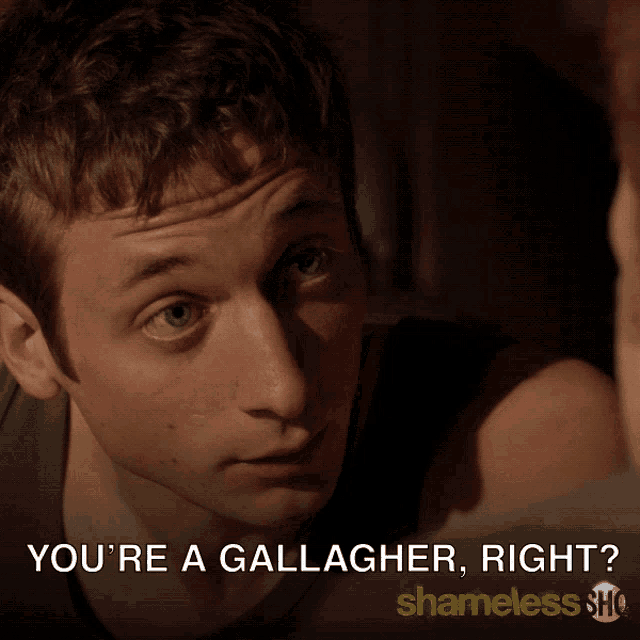 a poster for shameless shows a man saying always lie