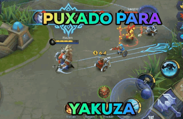 a screenshot of a video game with the words puxado para yakuza on it