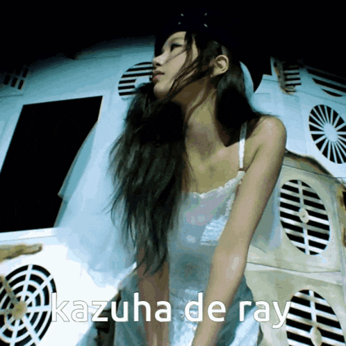 a woman with the name kazuha de ray on the bottom