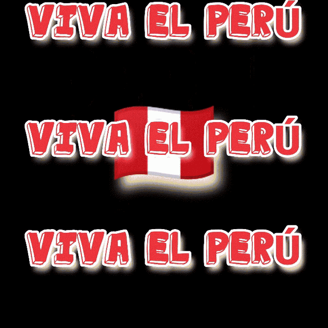 a sign that says " viva el peru " in red letters