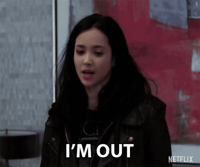 a woman says i 'm out in a netflix advertisement