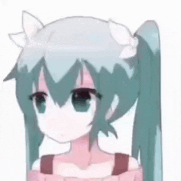 hatsune miku is a very cute anime girl with pigtails and a flower in her hair .