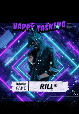 a poster that says happy tasking admin fake