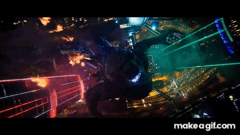 a gif of a monster with the website makeagif.com visible