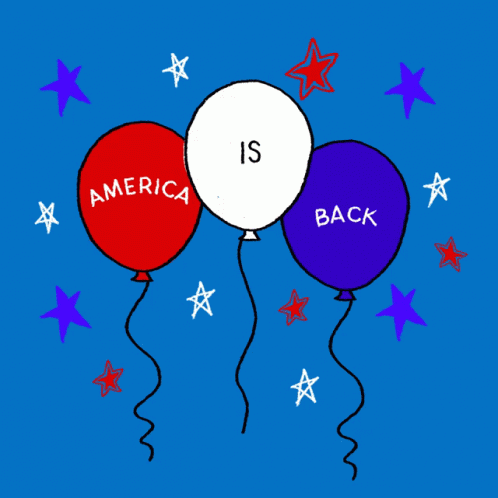 America Is Back Balloons GIF - America Is Back Balloons Joe Biden GIFs