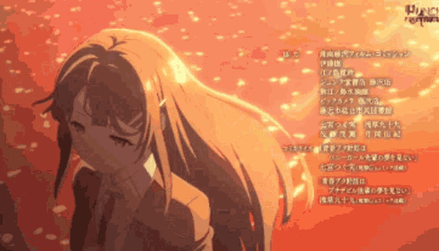 a girl with long hair stands in front of a red background that says ' tokyo ghoul ' on it