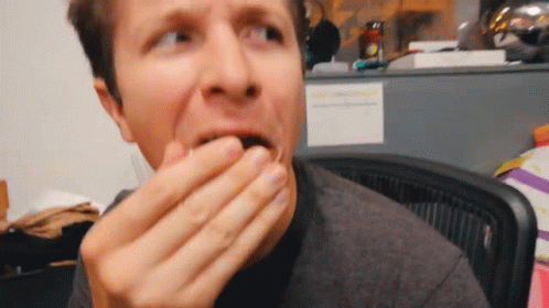 Chew Eat With Plastic GIF - Chew Eat With Plastic Put It In Your Mouth GIFs