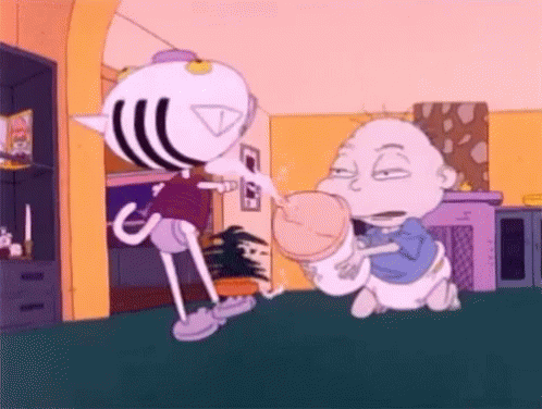 Tommy Pickles GIF - Milk Rugrats Defense GIFs