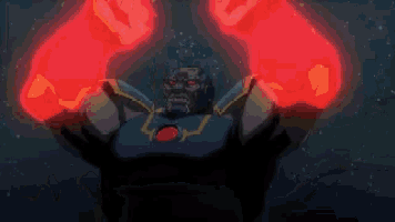 a pixel art of a cartoon character holding red lights in his hands