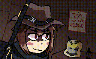 a pixel art drawing of a girl with cat ears