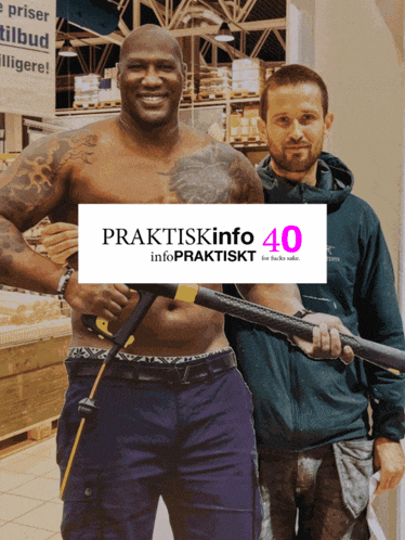 two men standing next to each other with the number 40 in the corner