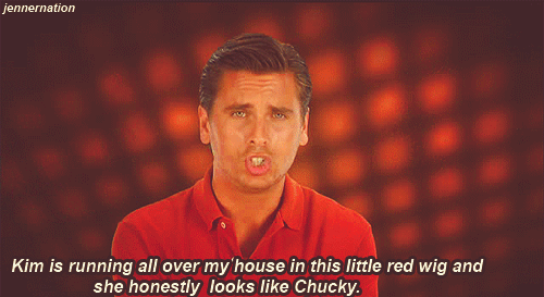 Scott GIF - Keeping Up With The Kardashians Scott Disick Red Wig GIFs