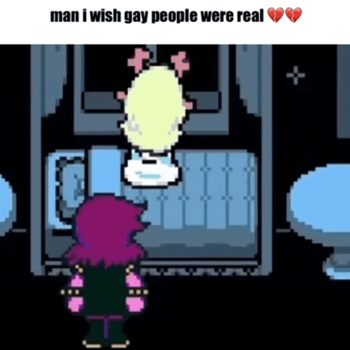 a pixel art of a man standing next to a woman in a bathroom .