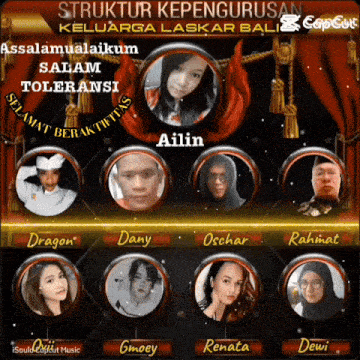 a picture of a group of people with the name ailin in the center