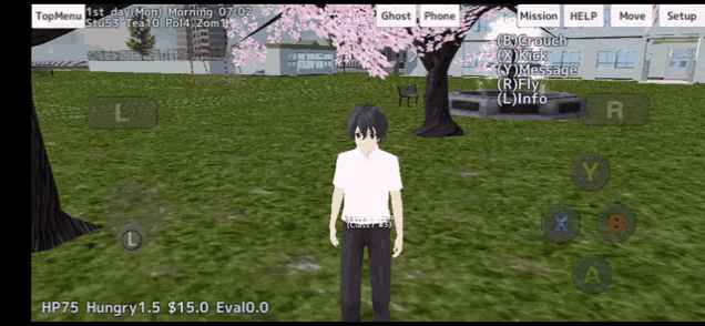 a screenshot of a game called hp75 hungry 1.5 $ 15.0 eval 0.0