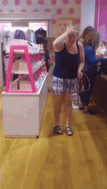 Slow Fall Stop Recording Me GIF - Slow Fall Stop Recording Me Pink Store GIFs