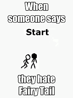 when someone says they hate fairy tail , a black and white drawing of a fairy tail .