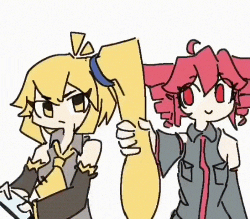 a drawing of a girl holding a yellow object
