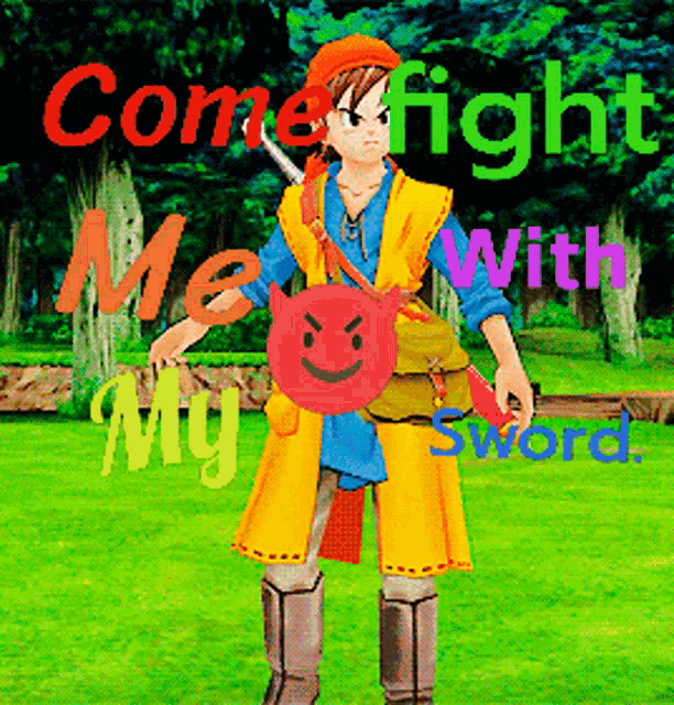 Dragon Quest8 Come Fight Me With My Sword GIF - Dragon Quest8 Come Fight Me With My Sword Fight GIFs