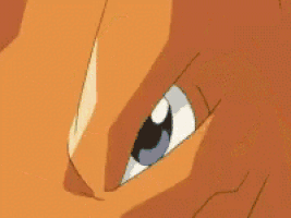 a close up of a cartoon character 's face with its mouth open .