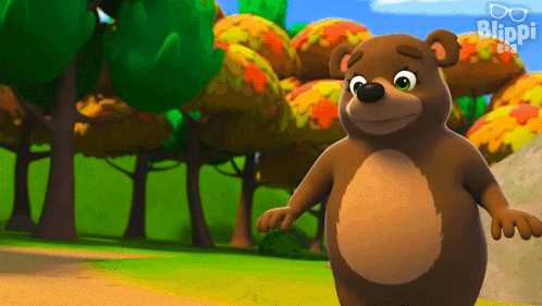 Oh My God Bella The Bear GIF - Oh My God Bella The Bear Blippi Wonders - Educational Cartoons For Kids GIFs