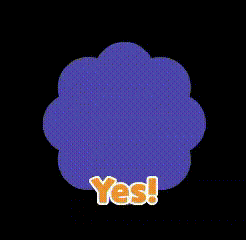 a cartoon drawing of a ghost that says " yes "
