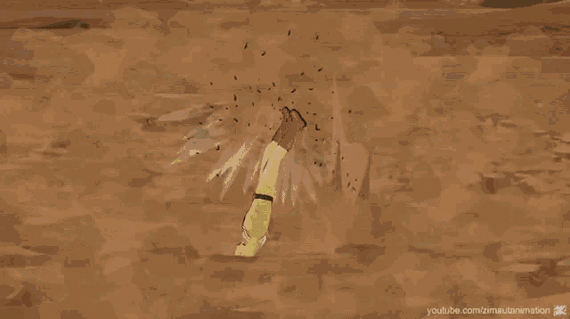 a cartoon of the hulk laying in the dirt