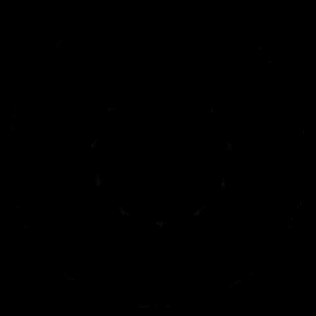 a blue and black circle with a black circle in the center