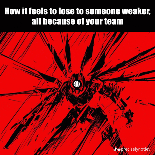 a poster that says how it feels to lose to someone weaker all because of your team ..