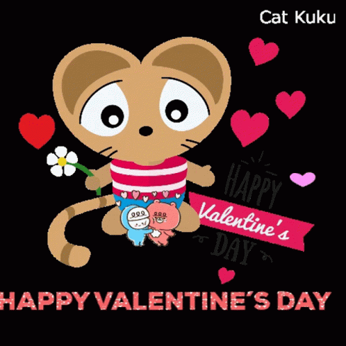 Valentine Valentines Day GIF - Valentine Valentines Day Cute Cat GIFs