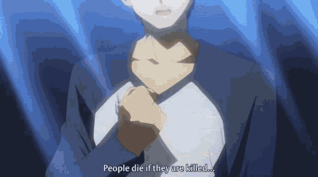 a man says people die if they are killed in a dark room