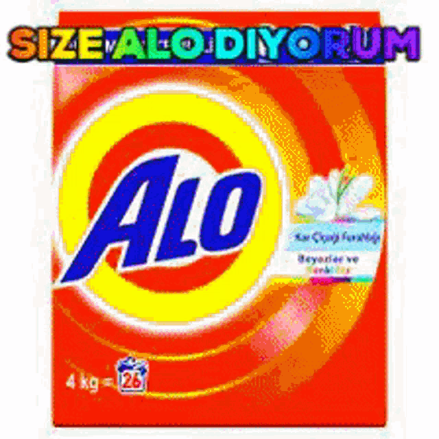 a box of alo laundry detergent says size alo diyor