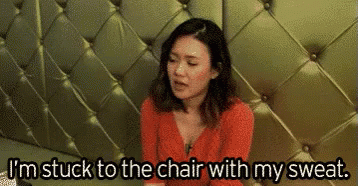 Stuck To My Chair GIF - Stuck To The Chear Sweat Sweating GIFs