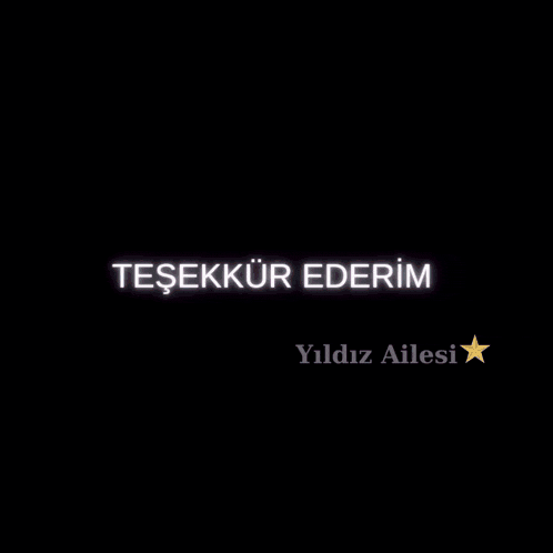 a neon sign that says teşekkür ederim with a star on it