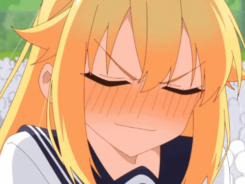 a close up of a girl with her mouth open