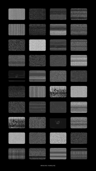 a black and white grid of squares with the letters lp on the bottom left