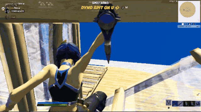 a screen shot of a video game that says spectating on the top